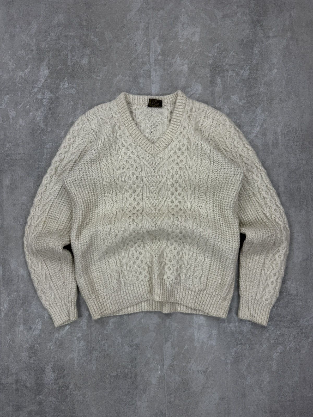 Other Lesotho Handknits Wool vintage cable knit Mens sailor Size US L / EU 52-54 / 3 - 1 Thumbnail