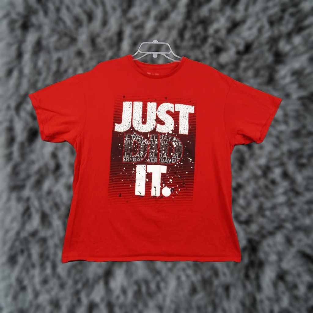 Vintage VINTAGE OG Hustle Shirt Mens 2XL Red "Just Did It" Streetwear Polyester Blend Crew Neck Shirt Mens Red Logo Bear Hustle 90s Mens Size US XXL / EU 58 / 5 - 1 Thumbnail