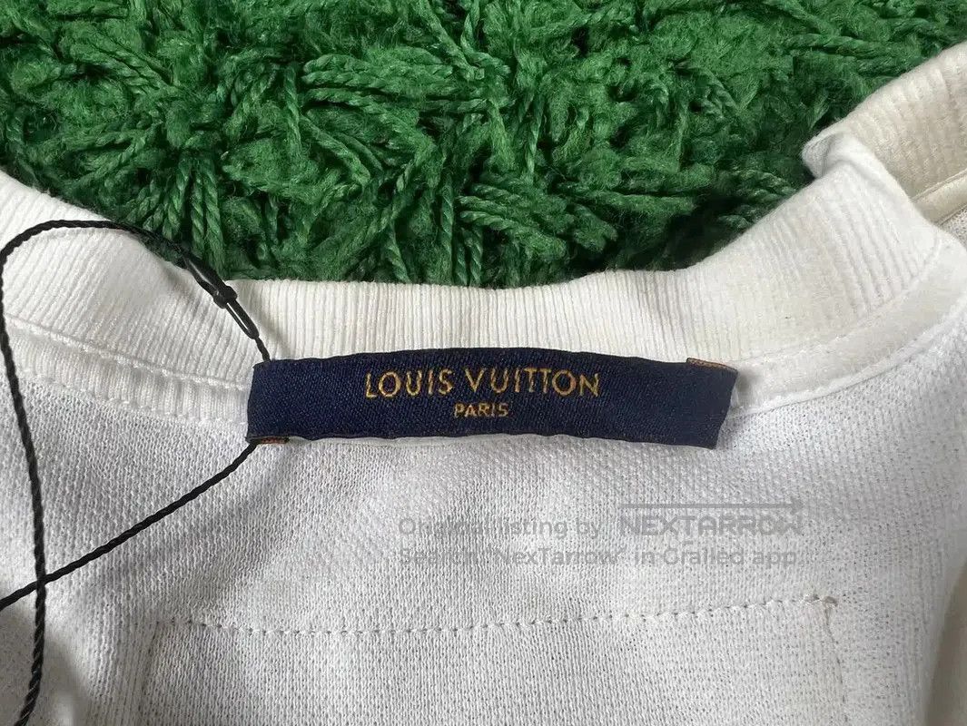 Louis Vuitton Louis Vuitton White XL Men's T-Shirt with Embroidery . Size US XL / EU 56 / 4 - 5 Thumbnail