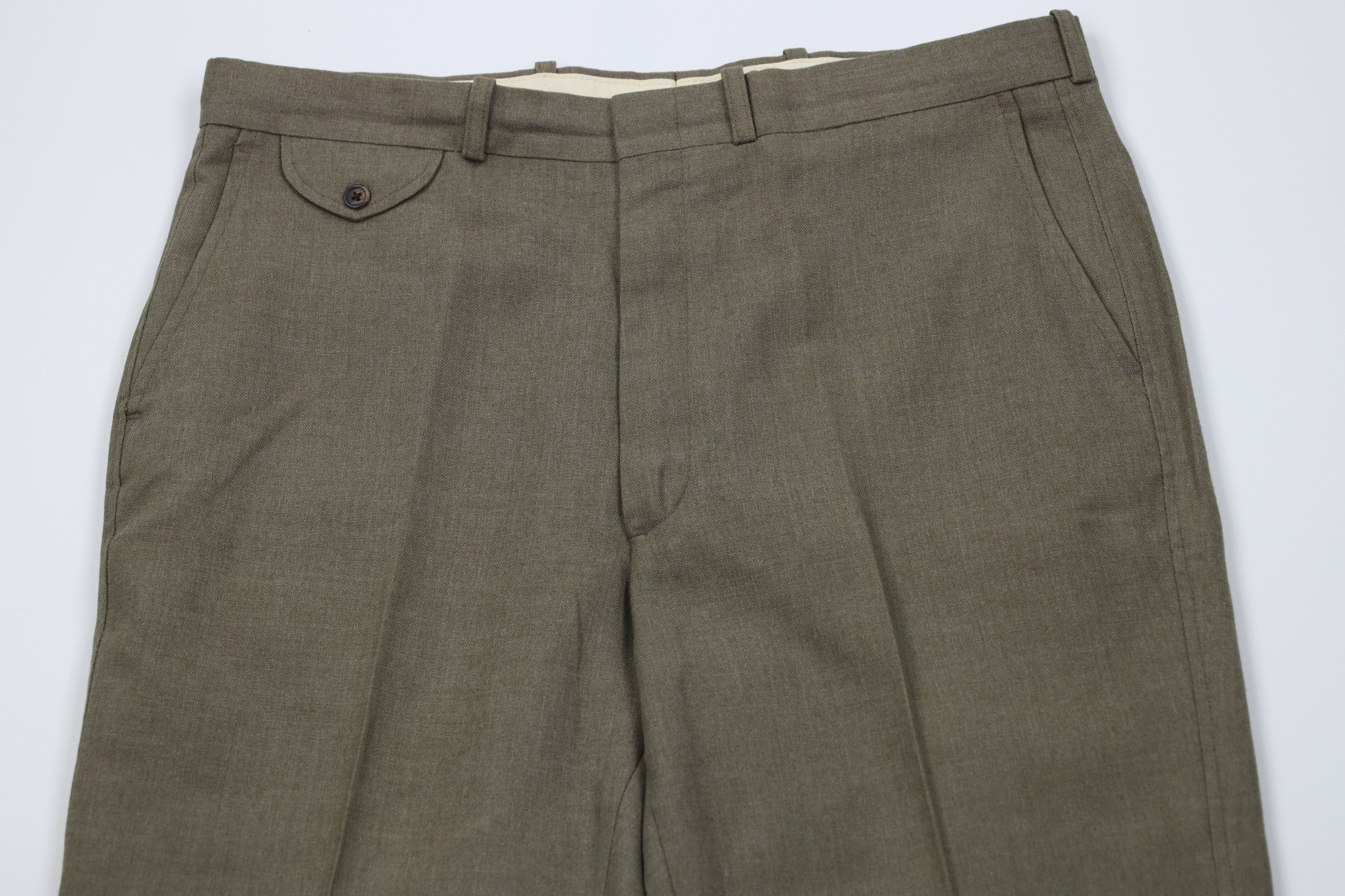 Vintage Vintage 60s 70s Streetwear Knit Wide Leg Chino Pants USA Size US 34 / EU 50 - 2 Thumbnail