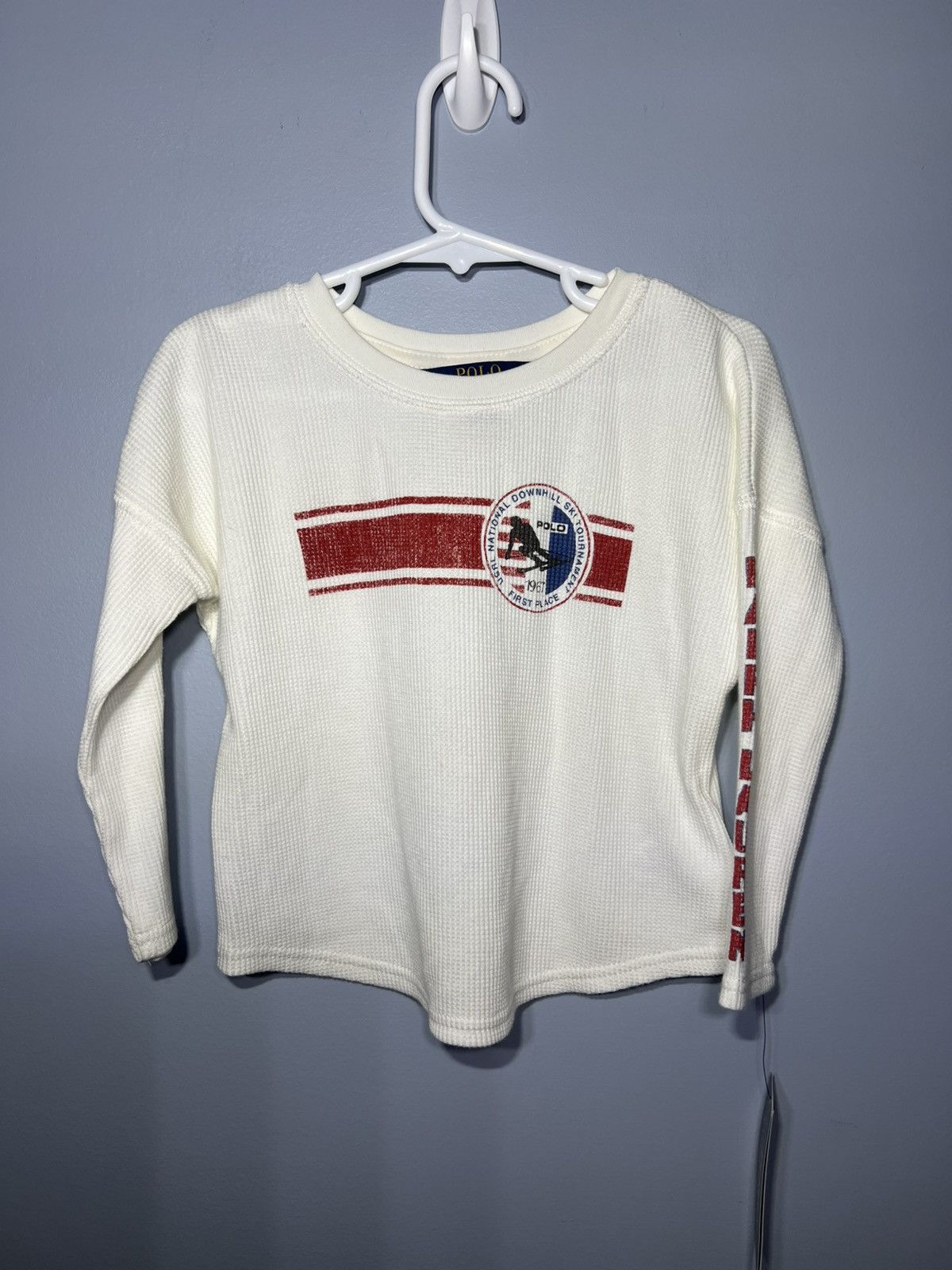 Polo Ralph Lauren Polo Ralph Lauren Kids Sz 2T White Downhill Ski Graphic Size XXS / US 00 / IT 34 - 2 Thumbnail