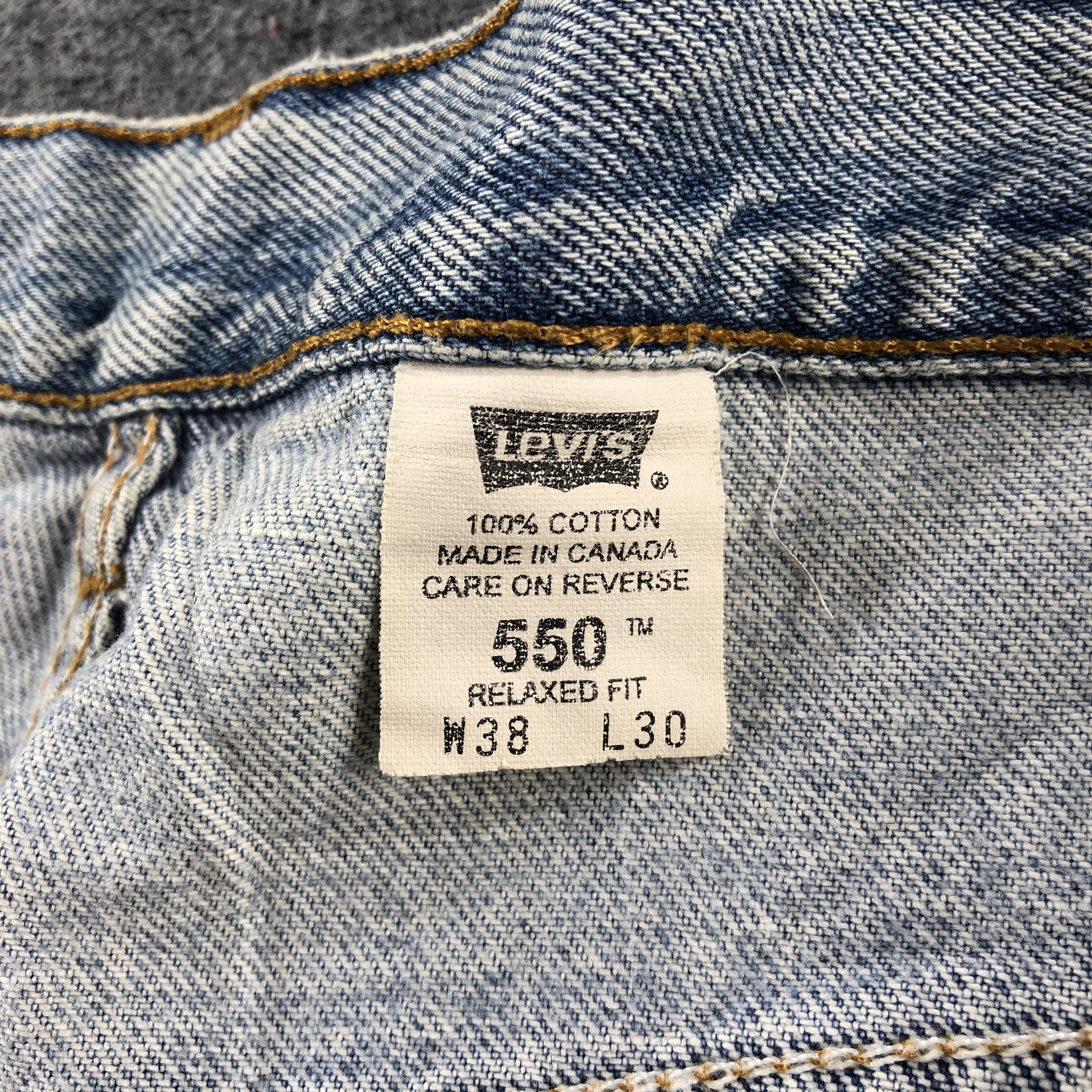 Levi's 90s Vintage Blue Wash Levis 550 Jeans-J2368 Size US 38 / EU 54 - 13 Thumbnail