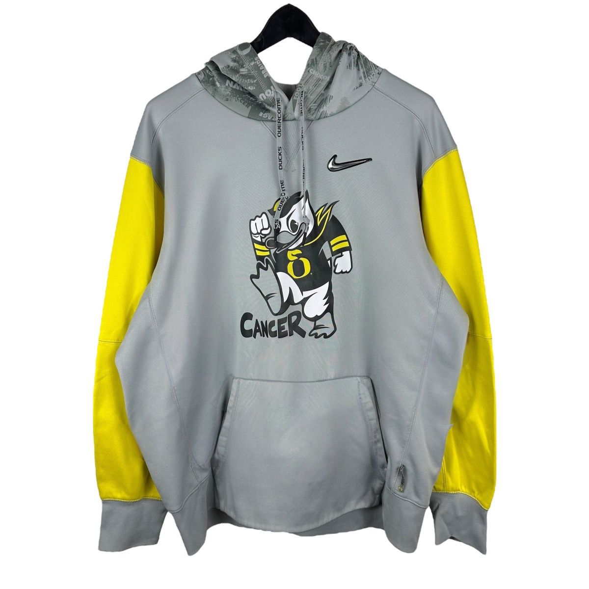Nike Mens Y2K Nike Oregon Ducks Stomp Cancer Hoodie Size US XL / EU 56 / 4 - 1 Thumbnail