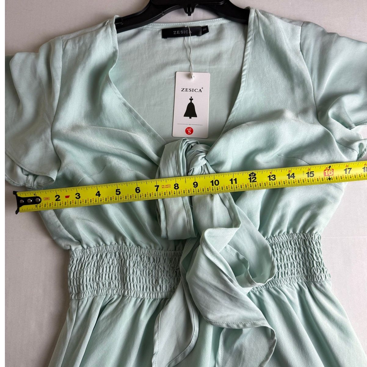 Other Women's V Neck Tie Front Ruffle Hem Midi Dress - Size Small Size S / US 4 / IT 40 - 5 Thumbnail