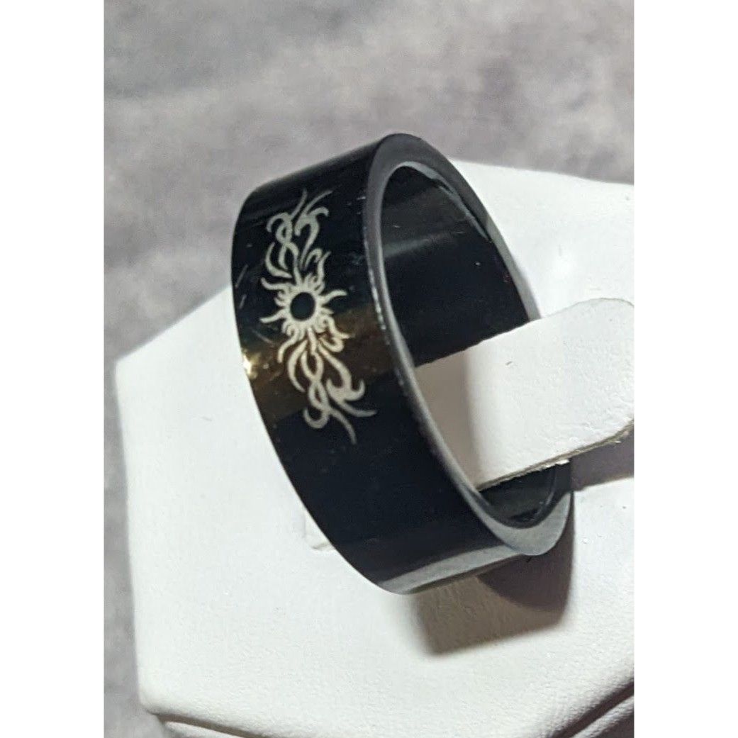 Other Black Stainless Steel Tribal Sun Design 316L Ring Size 10 1/ Size ONE SIZE - 13 Thumbnail