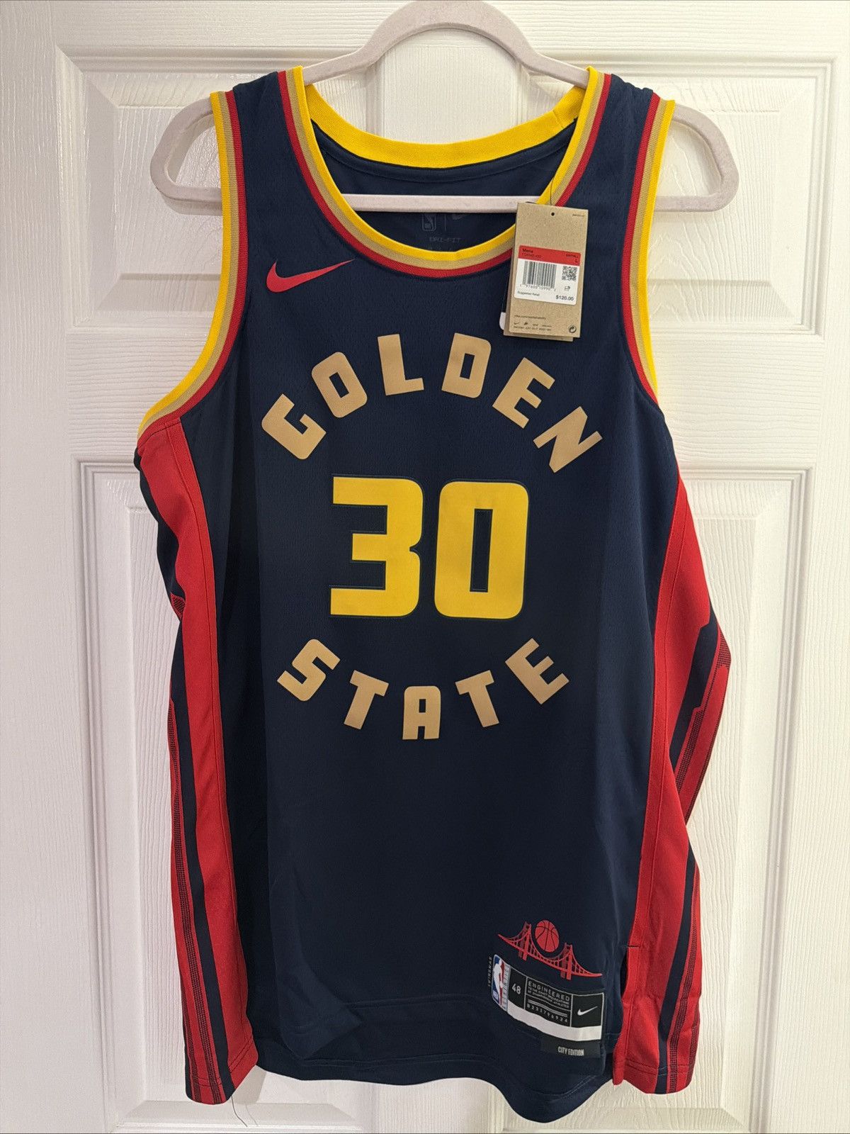 Nike Stephen Curry Golden State Warriors Nike Dri-Fit Jersey LG Size US L / EU 52-54 / 3 - 1 Thumbnail