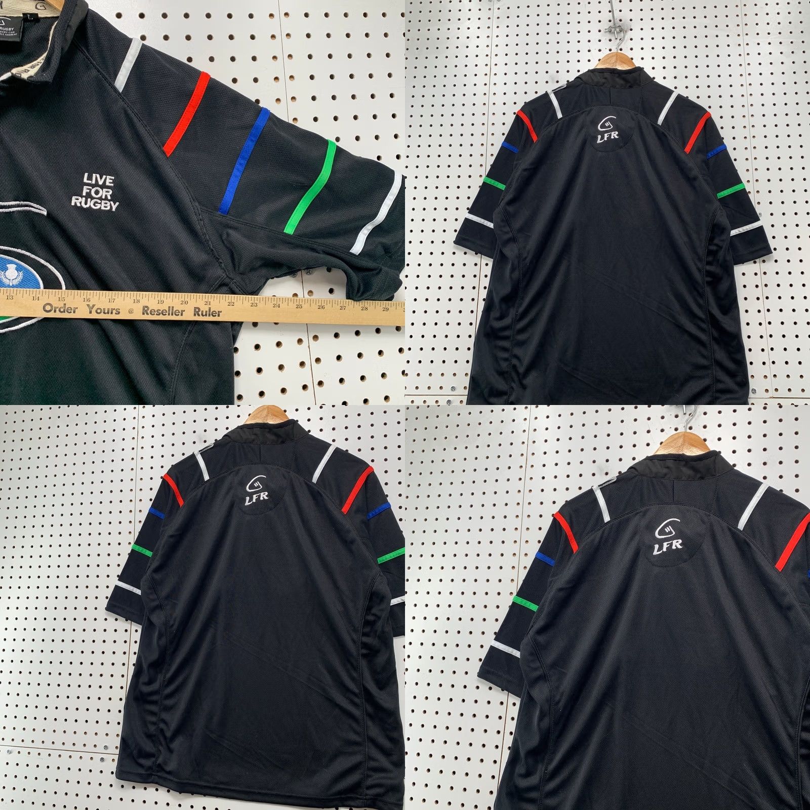 Vintage VINTAGE Live For Rugby Polo Shirt Men L Black 6 Nation Embroidered Short Sleeve Size US L / EU 52-54 / 3 - 9 Thumbnail