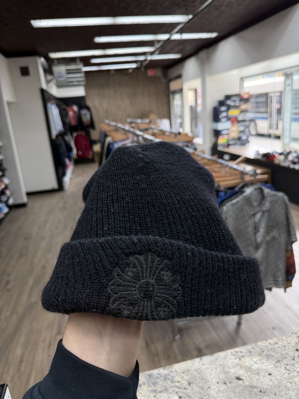 Chrome Hearts Chrome Hearts Black Cross Beanie Size ONE SIZE - 1 Thumbnail