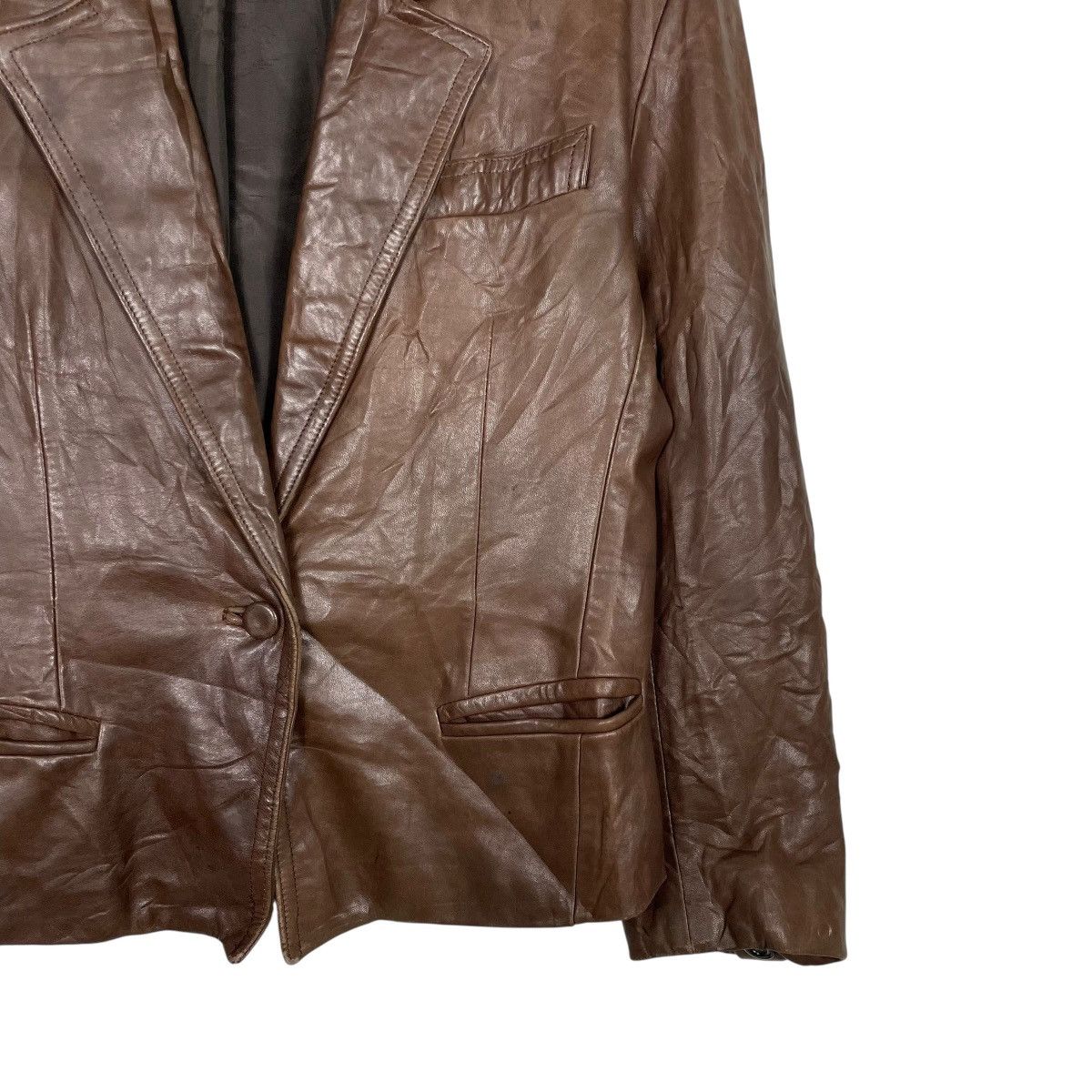 Other Blu Fox Roma Leather Jacket Size L / US 10 / IT 46 - 4 Thumbnail