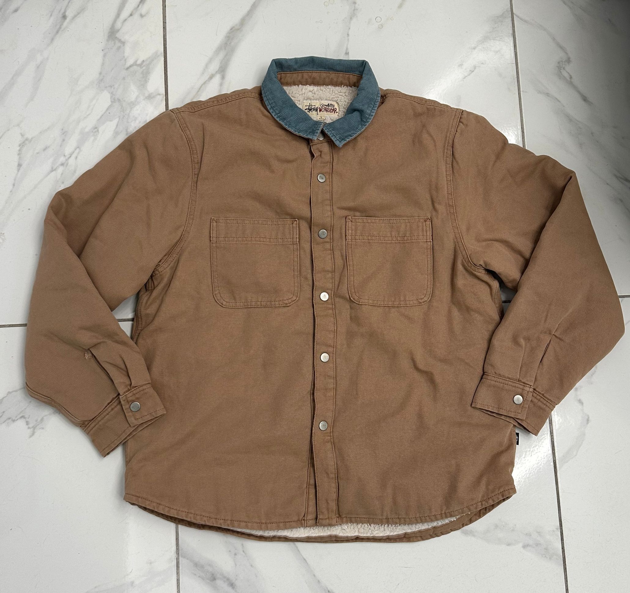 STUSSY Sherpa Lined Work Shirt