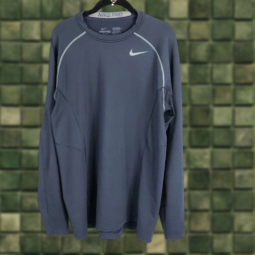 Nike Nike Pro Sweater Mens XL Navy Blue Dri Fit Athleisure Performance 1/4 Zip Jacket Windbreaker Mens XL Blue Nike Pro Sweater Size US XL / EU 56 / 4 - 1 Thumbnail