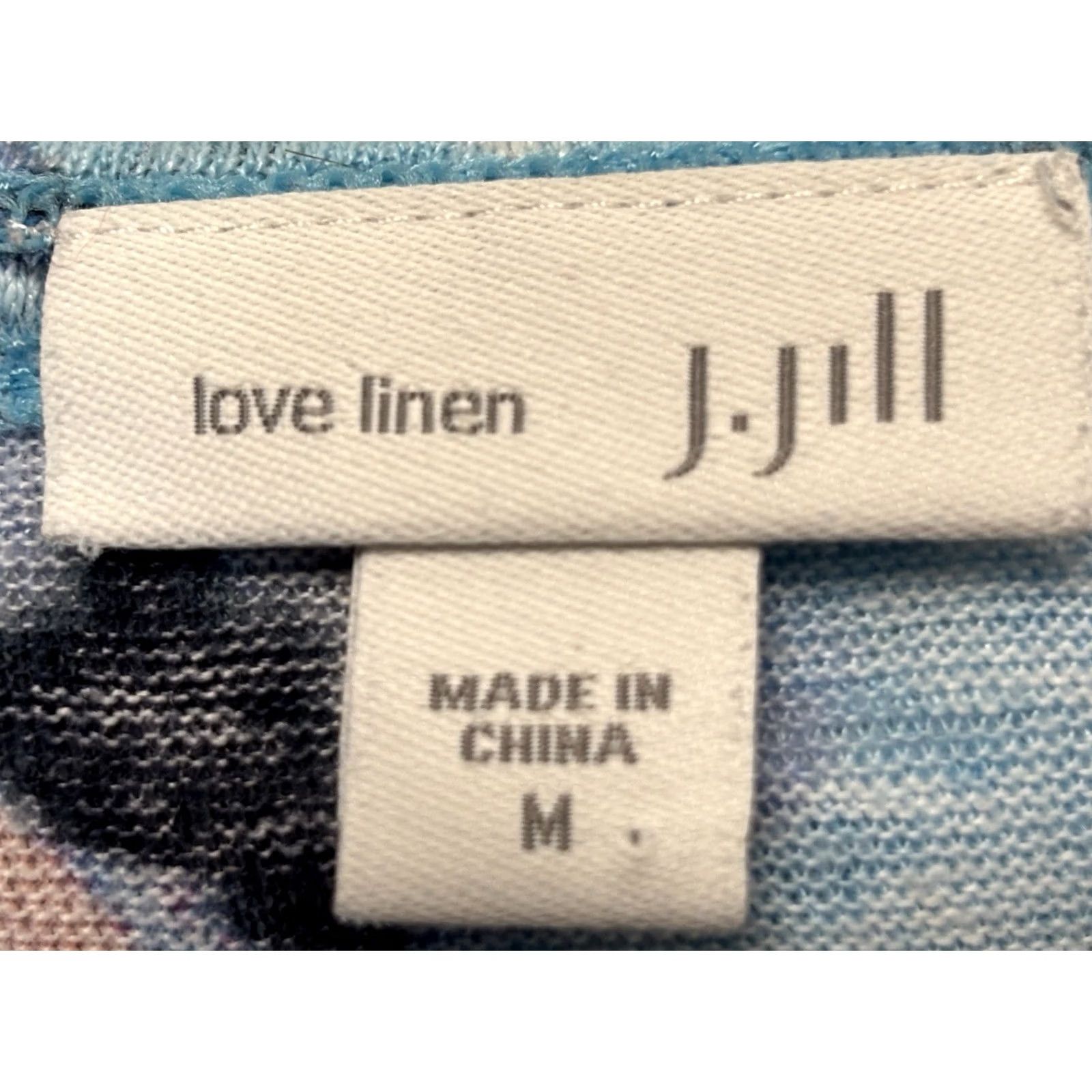 J. Jill J. Jill T-Shirt Linen Floral Love Women’s M Blue Coastal Beachy Read Women T-Shirt Linen Floral Love Blue M Size M / US 6-8 / IT 42-44 - 6 Thumbnail
