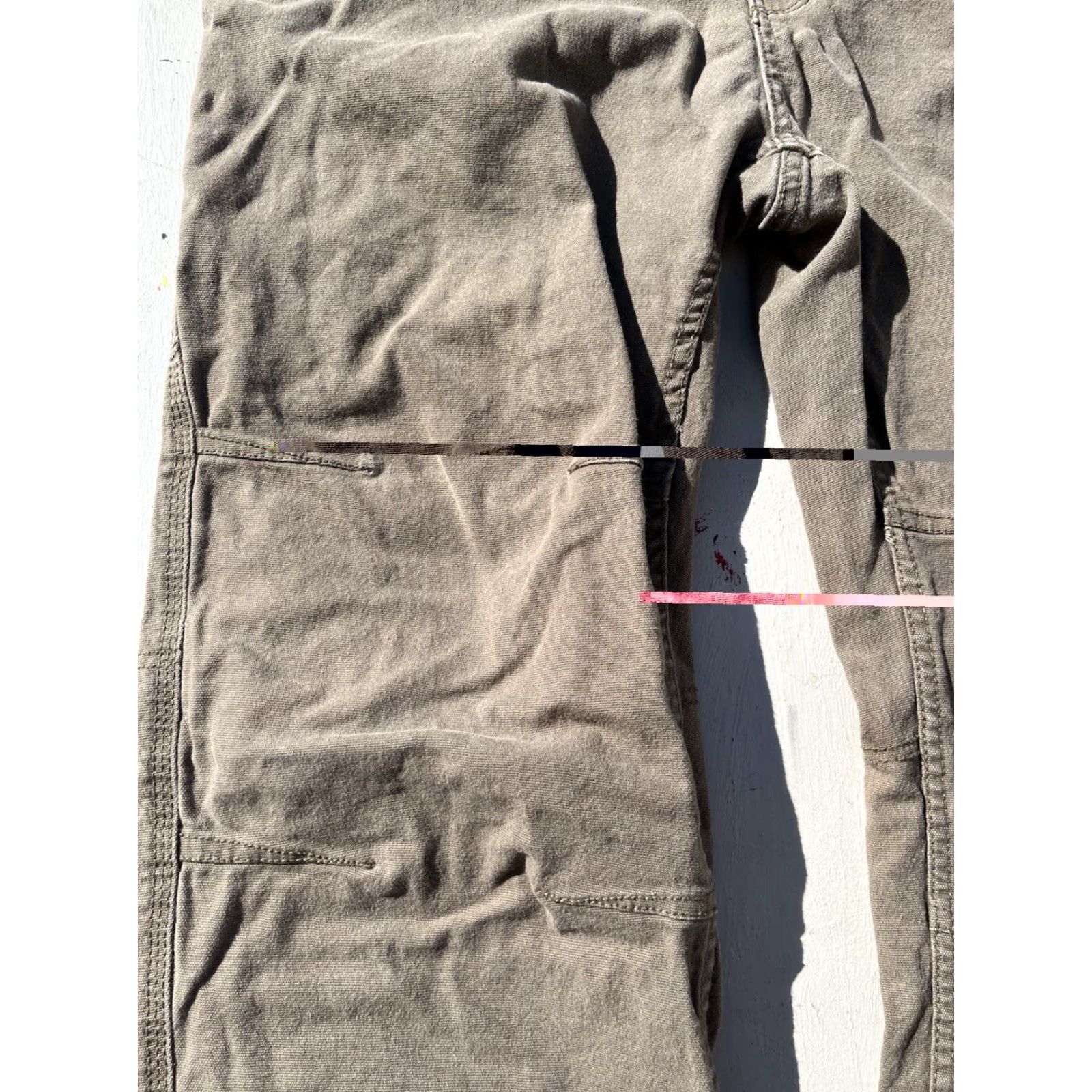 Eddie Bauer Eddie Bauer Pants Green Solid 38x30 Workwear Double Knee Modern Grunge Slimming 5-Pocket Mens Regular Denim Cotton Spandex Straight Inseam 30 Size US 38 / EU 54 - 5 Thumbnail