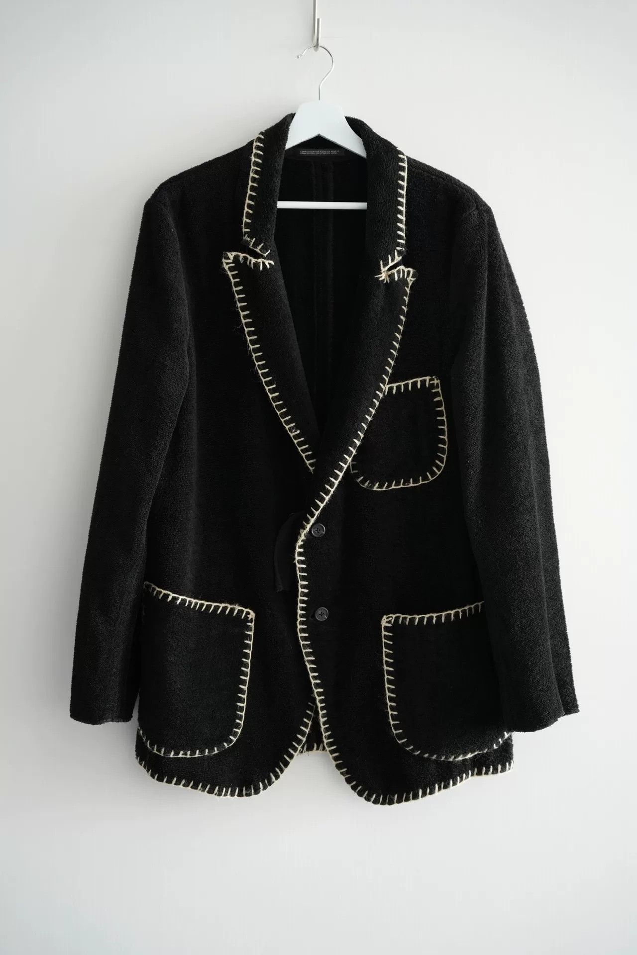 Yohji Yamamoto Yohji Yamamoto Black Wool Blazer Jacket Size US M / EU 48-50 / 2 - 1 Thumbnail