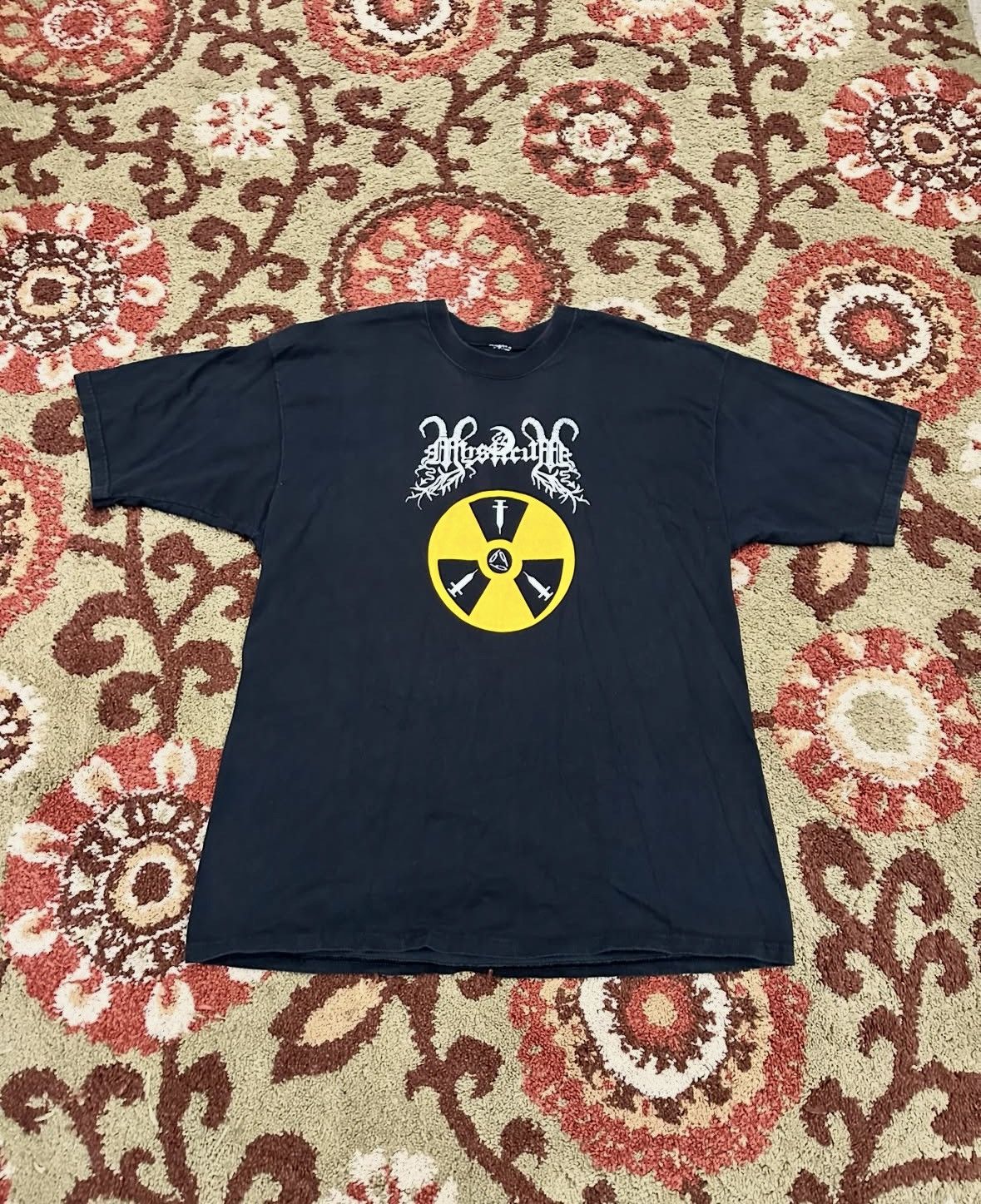 Vintage 1990s Mysticum Grunge Punk Band Music Drug Needles Satin Size US XL / EU 56 / 4 - 2 Thumbnail