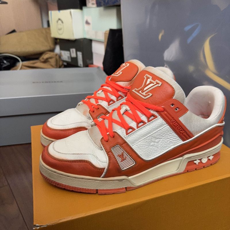 Louis Vuitton Louis Vuitton Trainer Fashion Sneakers in Orange 0079 Size US 9.5 / EU 42-43 - 1 Thumbnail