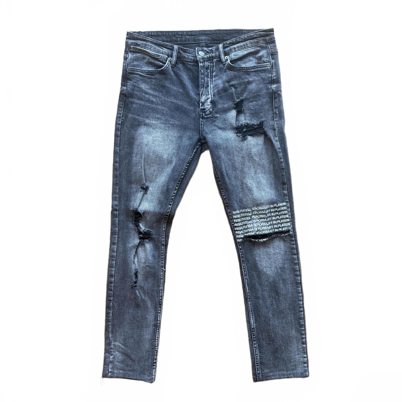 Ksubi Ksubi Black Van Winkle Angst Plateis Jeans Size US 33 - 9 Thumbnail