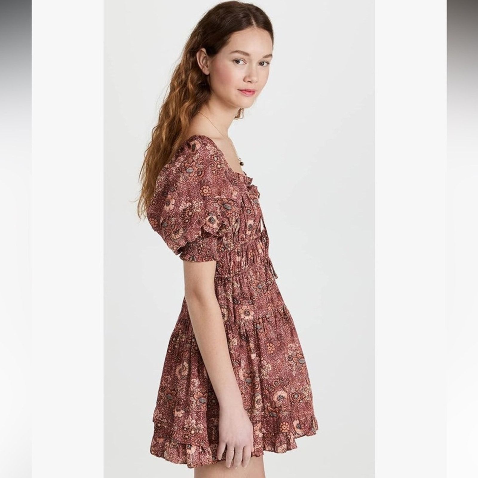 Ulla Johnson Ulla Johnson Juniper Dress - Size 4 - Brown/Red Size S / US 4 / IT 40 - 4 Thumbnail