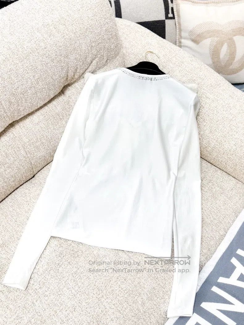 Chanel Chanel 21K popular white rhinestone love studded bead long Size XS / US 0-2 / IT 36-38 - 4 Thumbnail