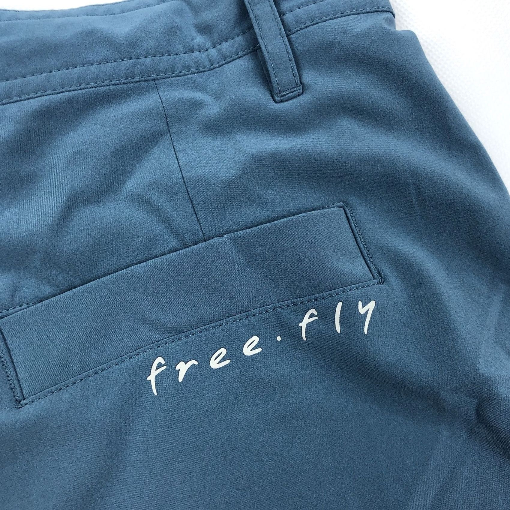 Vintage Free Fly Men's 32 Teal Blue Breeze Performance Chino Shorts Stretch Quick Dry Breathable Pockets Flat Front Zipper Button N/A Size 32 Size US 32 / EU 48 - 7 Thumbnail
