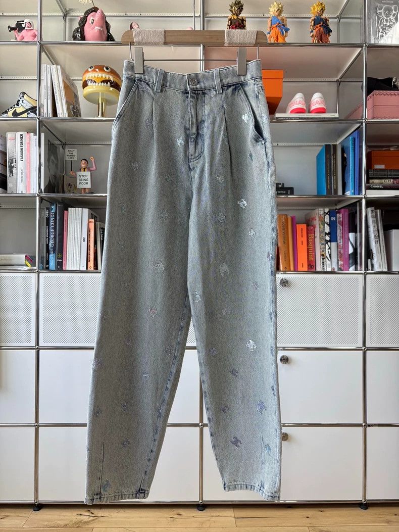Chanel Chanel Blue snowflake sequin logo radish pants Size 42" / US 20 - 1 Thumbnail