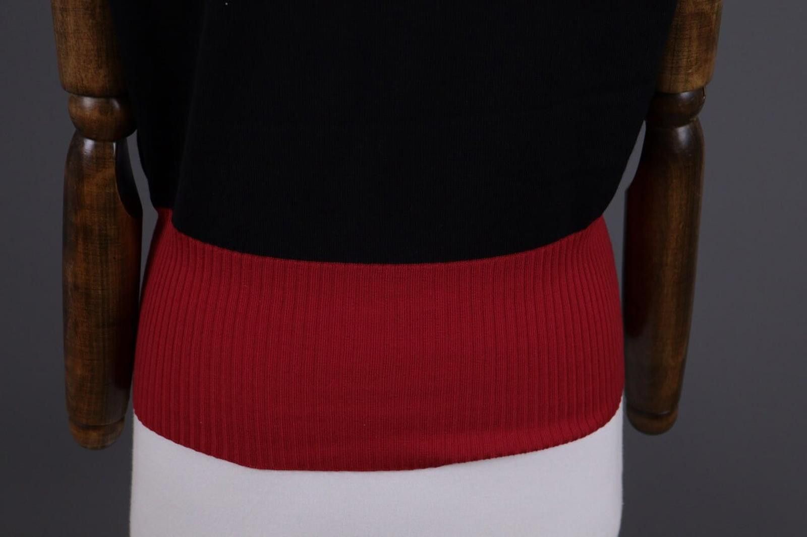 Escada Vintage Escada Black/Red Wool Knit Vest Sweater Size 40 Size M / US 6-8 / IT 42-44 - 11 Thumbnail