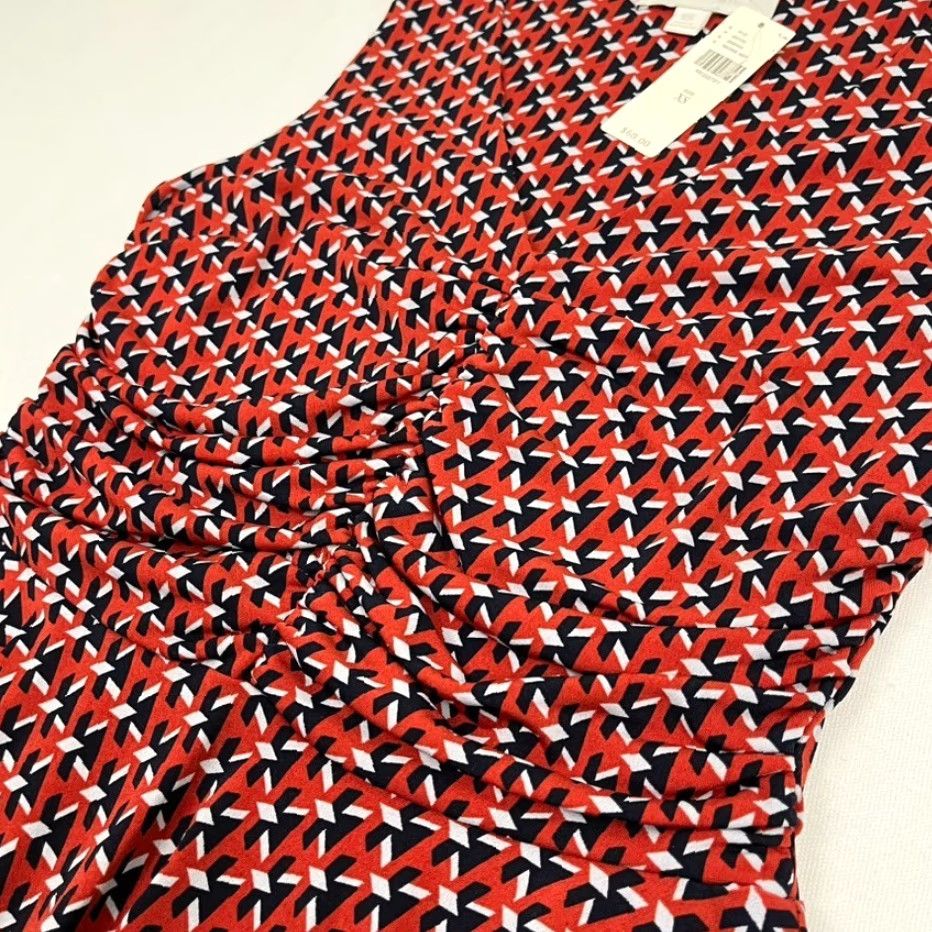 Anthropologie Anthropologie Eri + Ali Blouse Womens XS Blue Red Patterned Peplum NEW Size XS / US 0-2 / IT 36-38 - 7 Thumbnail