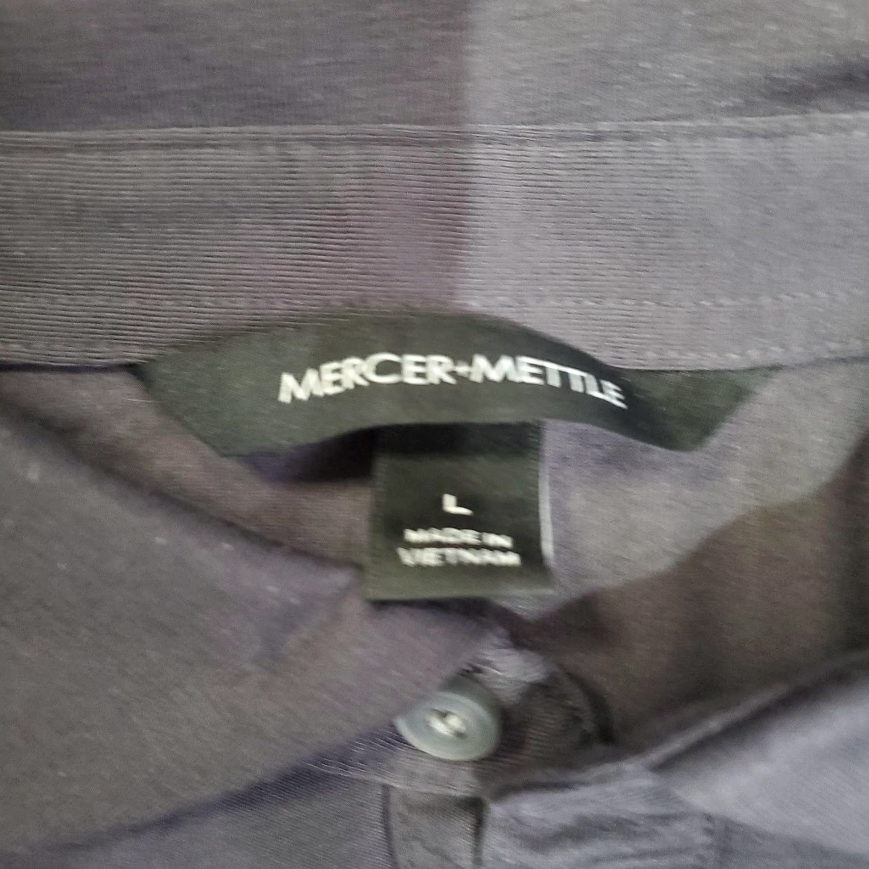 Vintage Mercer+Mettle Polo Shirt Mens Large Gray Solid Aqua Dreams Logo Stretch Golf Size US L / EU 52-54 / 3 - 3 Thumbnail