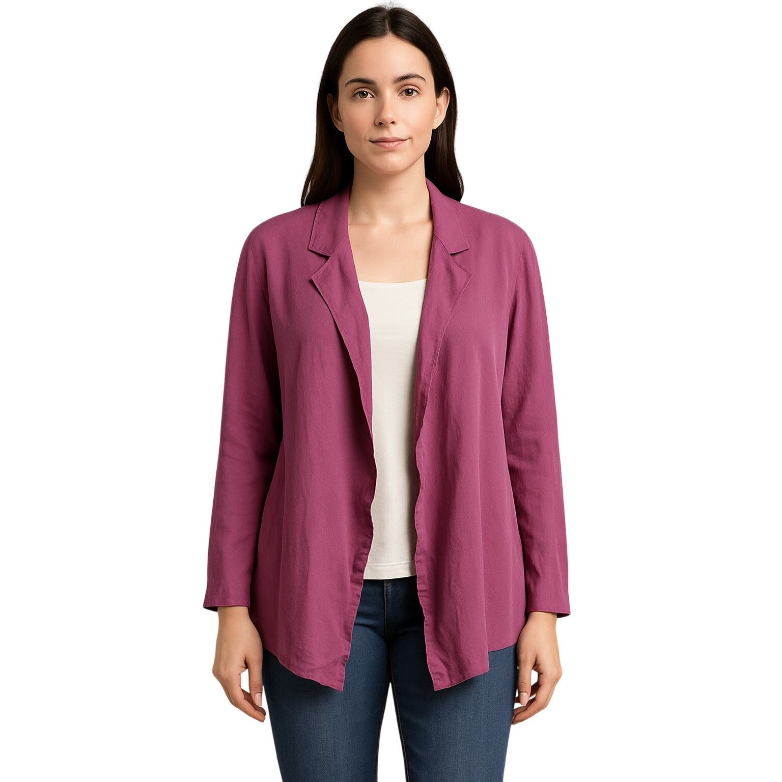Coldwater Creek Coldwater Creek 100% Silk Open Front Cardigan Purple 12 Size XL / US 12-14 / IT 48-50 - 1 Thumbnail