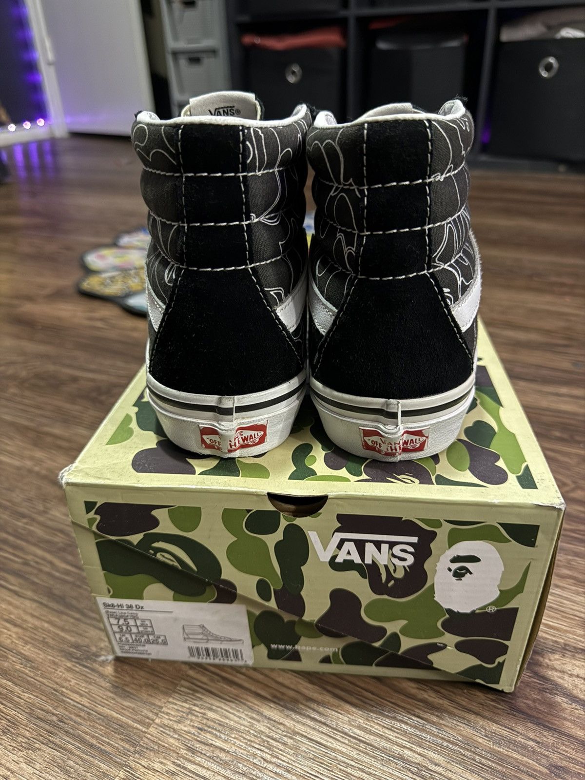 Bape × Vans Bape Sk8 High Size US 7.5 / EU 40-41 - 3 Thumbnail