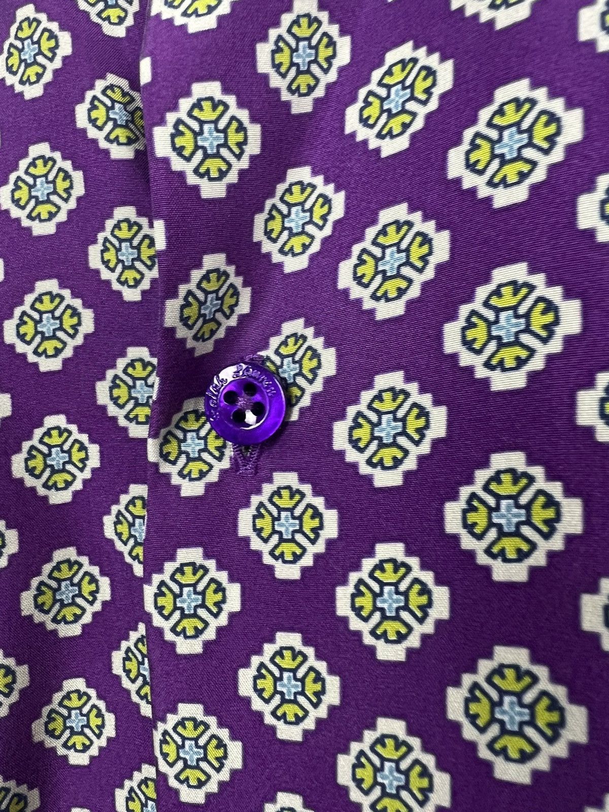 Ralph Lauren Purple Label Ralph Lauren silk Shirt geometric print Rare Size M / US 6-8 / IT 42-44 - 5 Thumbnail