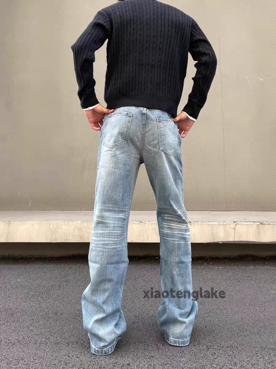 Jean xtl distressed punk grunge bootcut flared cleanfit jeans Size US 30 / EU 46 - 4 Thumbnail