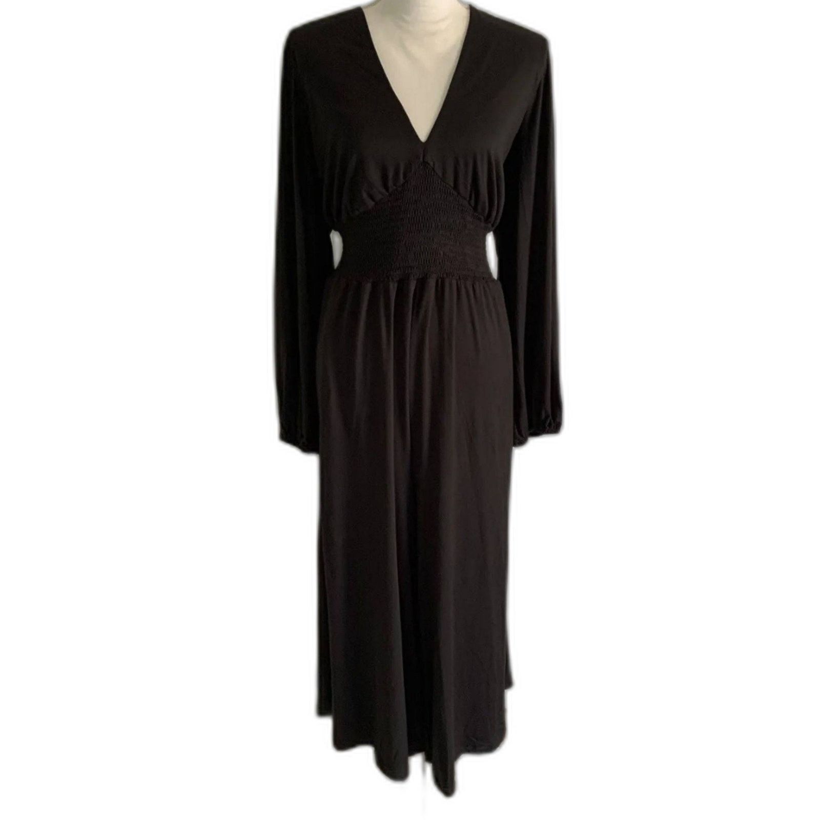 Anthropologie New Anthropologie Hutch Wide-Leg V-Neck Jumpsuit $170 SMALL Size 28" / US 6 / IT 42 - 5 Thumbnail