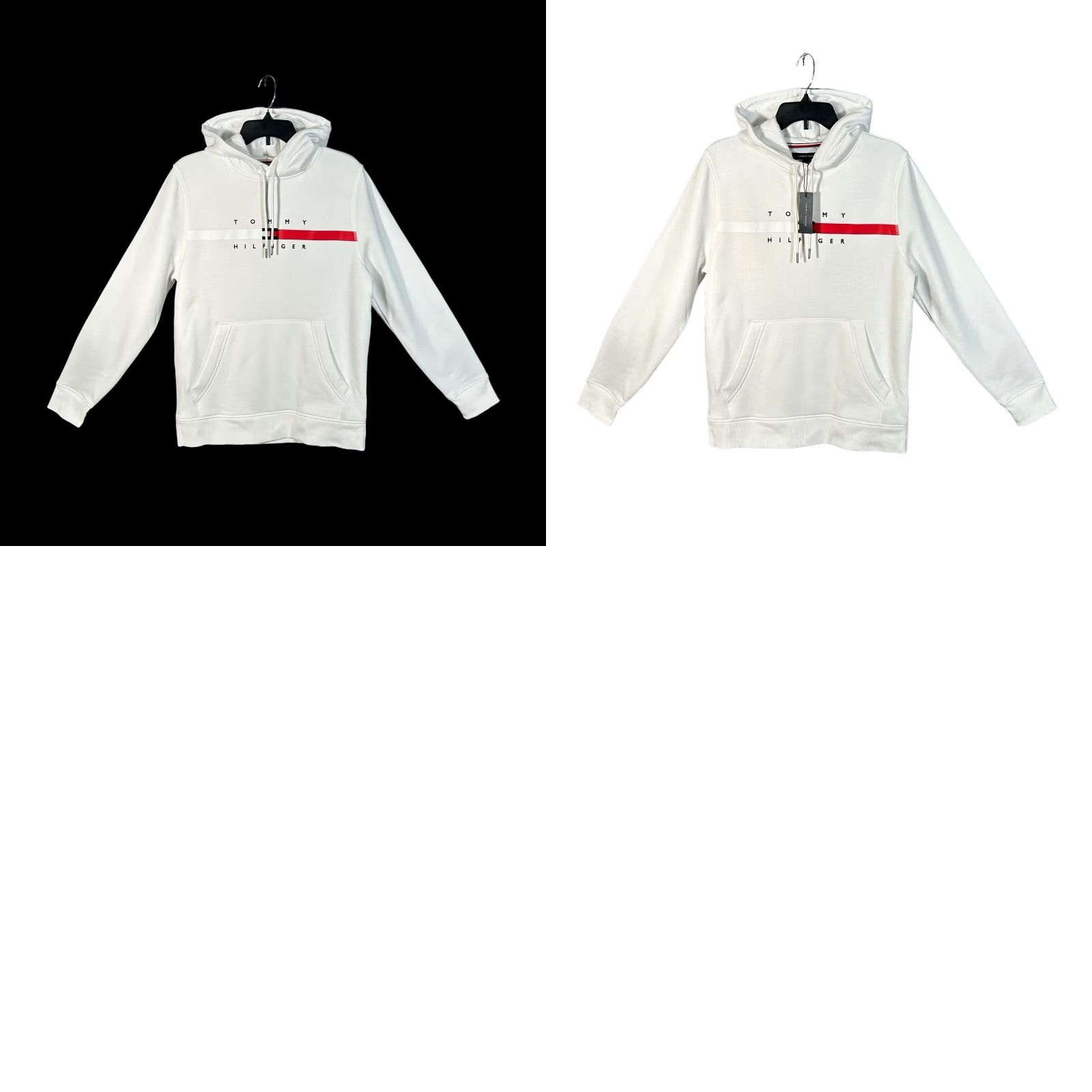 Tommy Hilfiger Tommy Hilfiger Hoodie Shirt Mens Pullover Fleece White Flag Stripe Size M Size US M / EU 48-50 / 2 - 8 Thumbnail