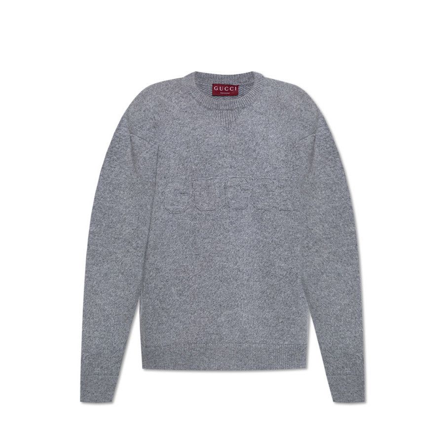 Gucci GUCCI Gray Wool Sweater New & Authentic (Men's size:M;) Size US M / EU 48-50 / 2 - 1 Preview