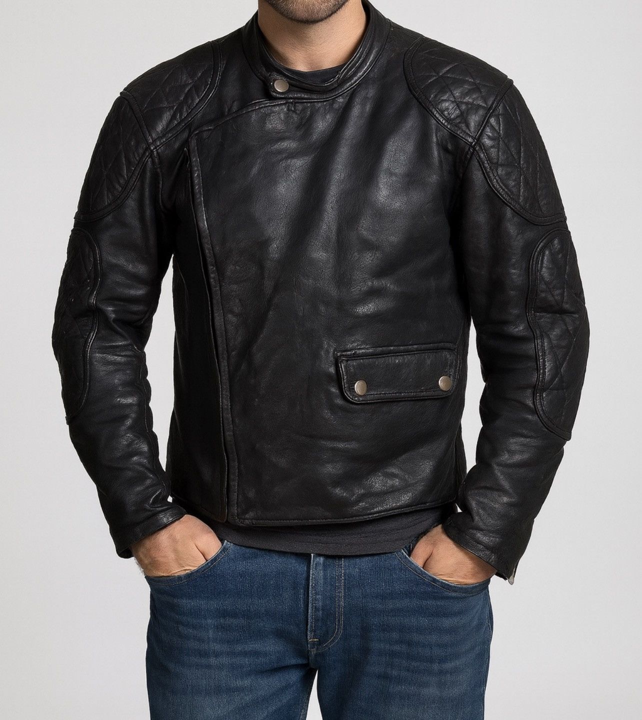 Kadoya 🔥90’s VINTAGE BIKER RACER LEATHER JACKET KADOYA JAPAN Size US M / EU 48-50 / 2 - 13 Thumbnail