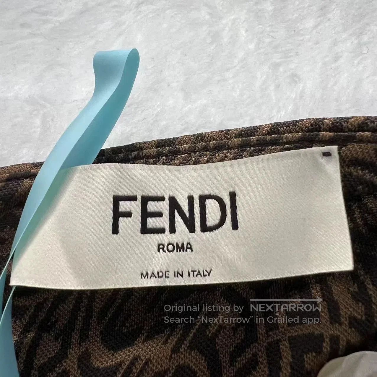 Fendi FENDI Brown Print Strapless Dress. Size US XS / EU 42 / 0 - 7 Thumbnail