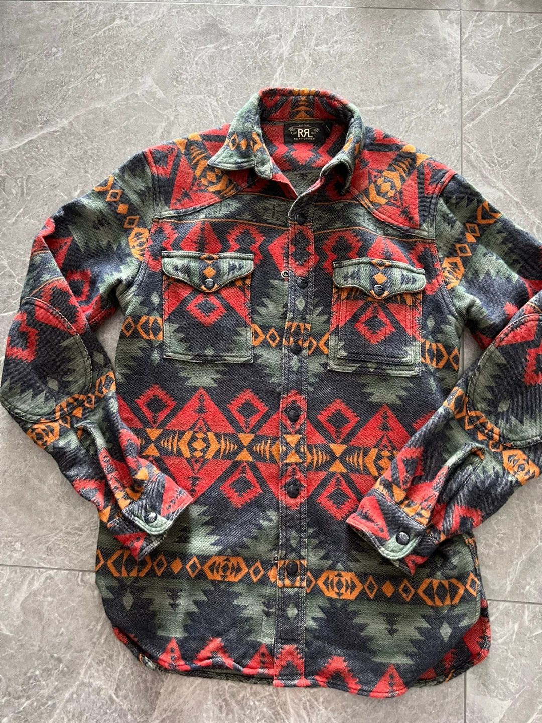 RRL Ralph Lauren RRL Southwest Pattern Flannel Shirt Size US XS / EU 42 / 0 - 1 Thumbnail