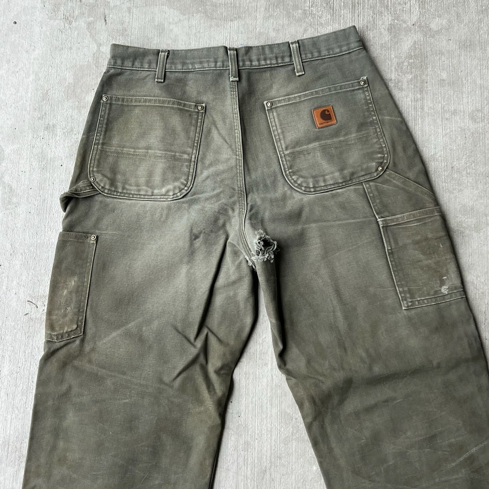 Carhartt × Vintage Carhartt MOS green double knee work wear carpenter pants Size US 33 - 8 Thumbnail