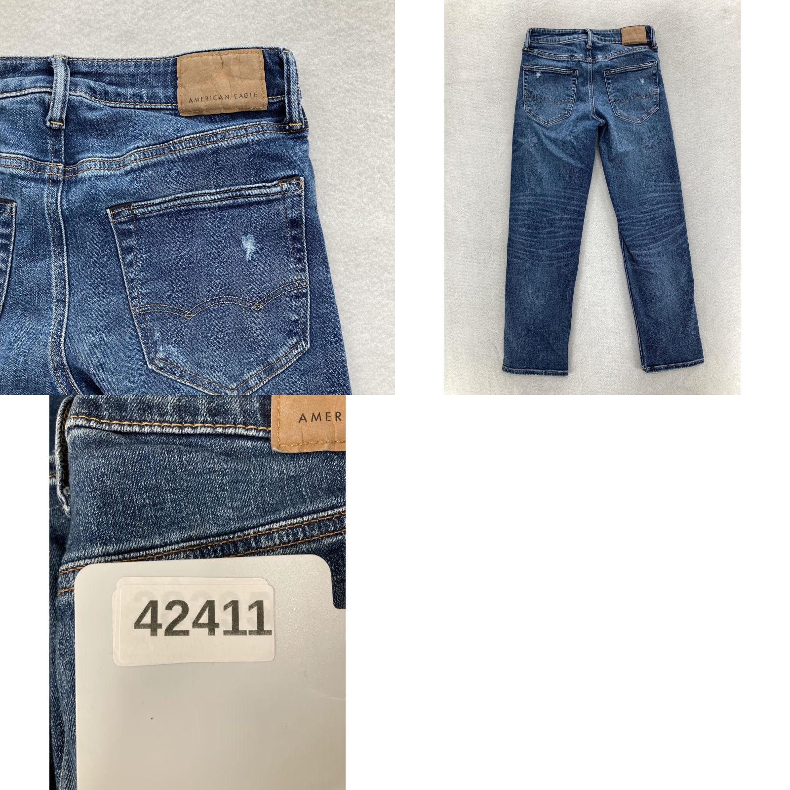 American Eagle Outfitters American Eagle Jeans Mens 28x30 Blue Original Straight Airflex+ Distressed Denim Size US 28 / EU 44 - 9 Thumbnail