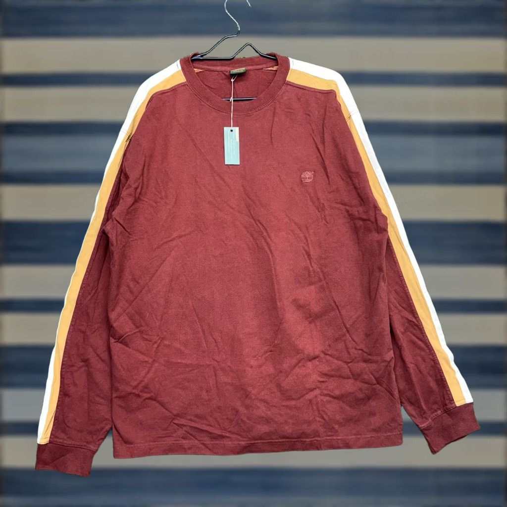 Timberland Timberland Shirt Mens Large Red Crewneck Striped Workwear NWT Size US L / EU 52-54 / 3 - 1 Thumbnail