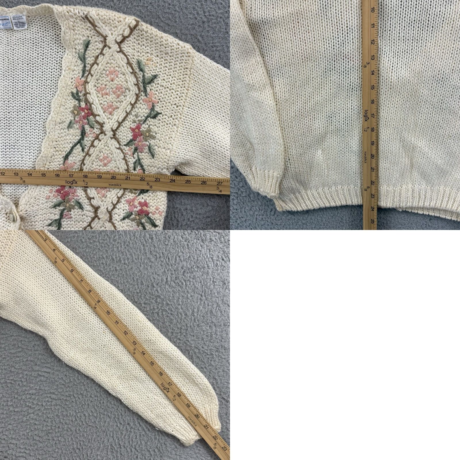 Vintage VINTAGE Maggie Lawrence Cardigan Womens Large Knit Sweater 90s Retro Preppy Size L / US 10 / IT 46 - 8 Thumbnail