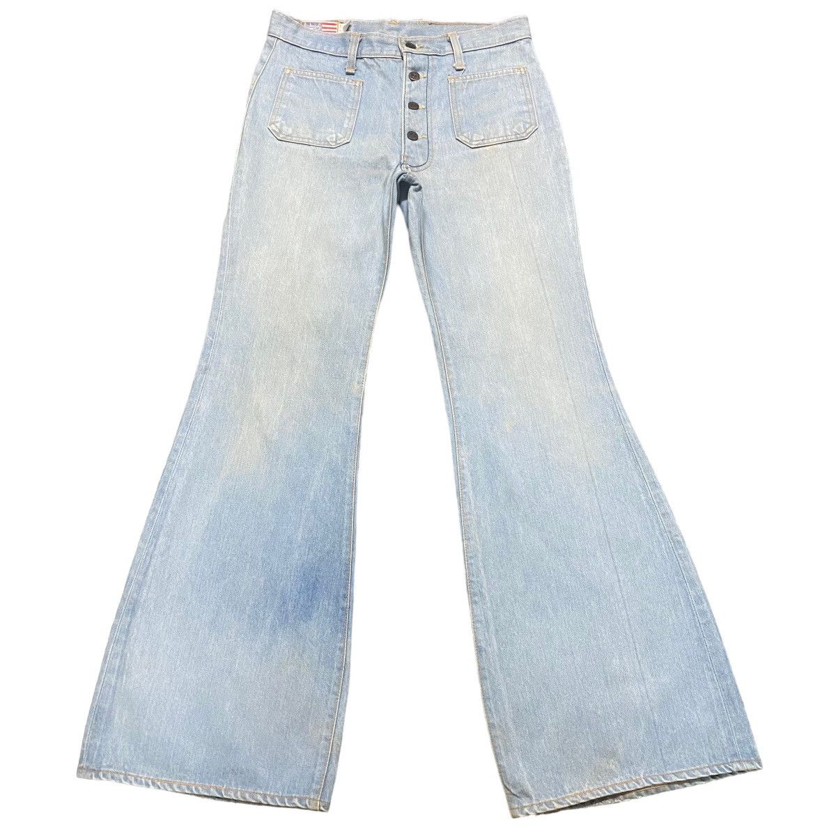 image of Super FlareVintage Bobson Bell Bottom Denim Jeans in Blue, Men's (Size 30)