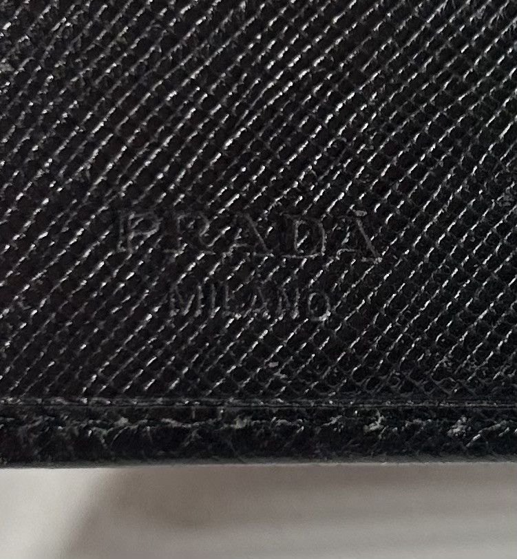 Prada Prada Black Saffiano Leather Wallet (missing clamp) Size ONE SIZE - 6 Thumbnail