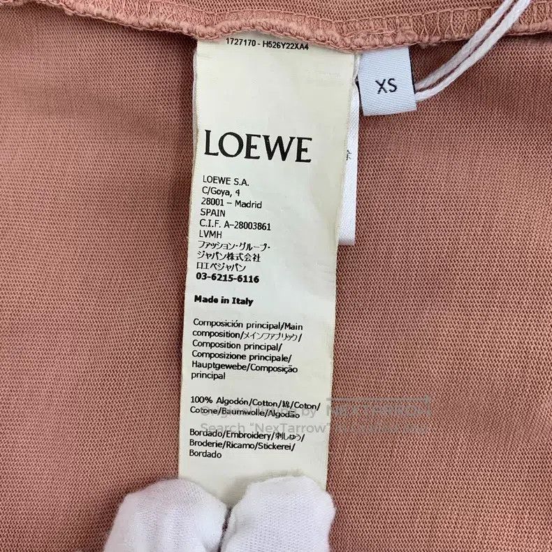 Loewe Loewe Pink Logo Embroidered Crew Neck Cotton Short Sleeve Size XS / US 0-2 / IT 36-38 - 6 Thumbnail