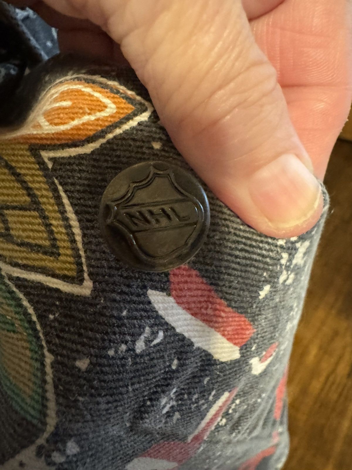Other Vintage 1990’s Chicago Blackhawks AOP denim jacket Size US L / EU 52-54 / 3 - 7 Thumbnail