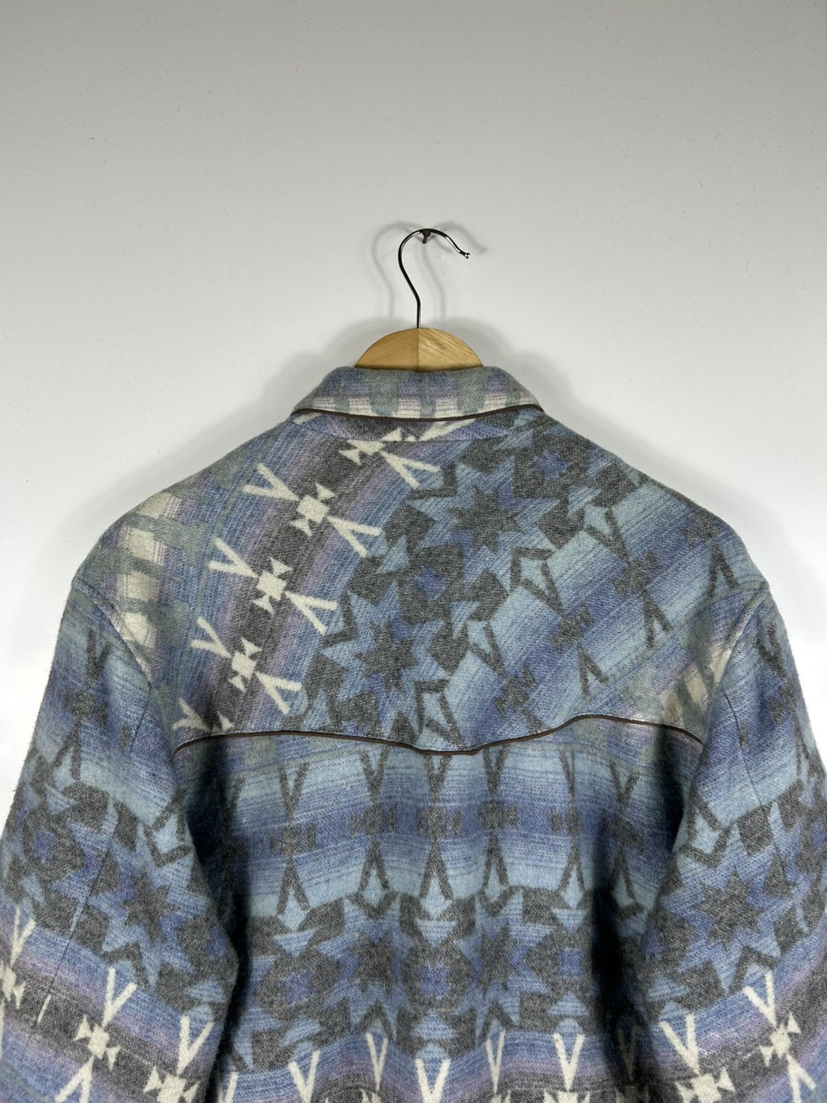Japanese Brand × Native ⚡️Vintage V.A.L.E Western Aztec Fleece Shirt Jacket Size US M / EU 48-50 / 2 - 16 Thumbnail