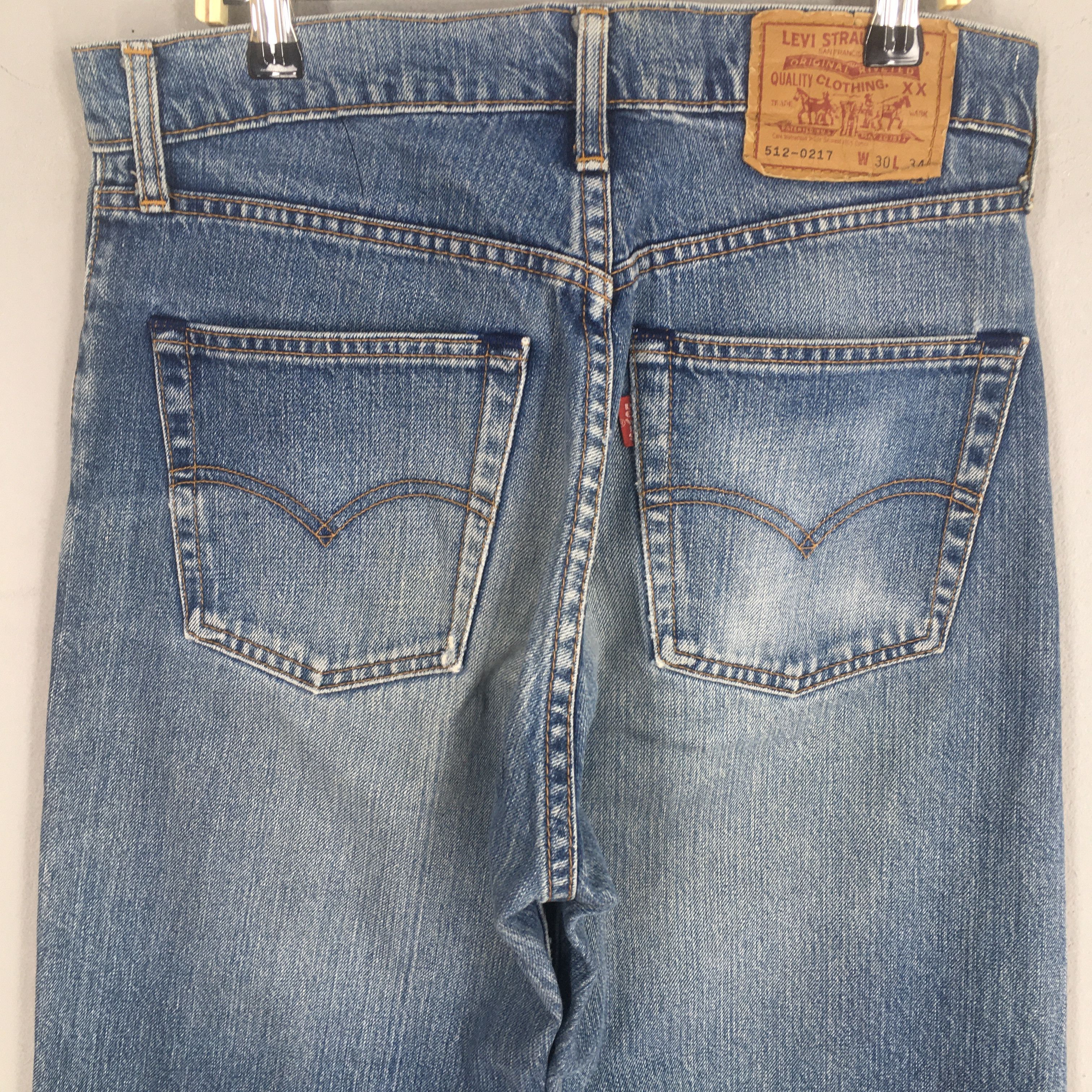 Levi's Size 30x33 Vintage 90s Levi's 512 Stonewash Blue Jeans S1978 Size US 30 / EU 46 - 10 Thumbnail