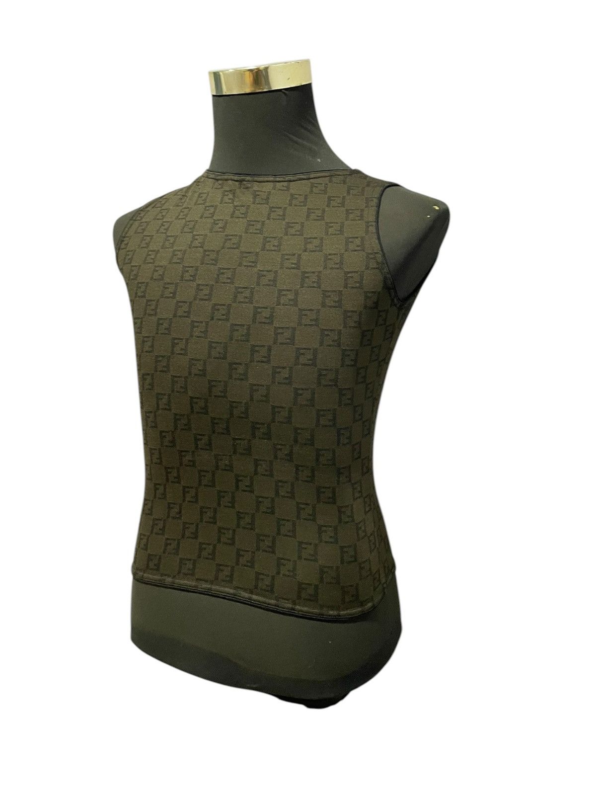 Fendi Fendi Monogram Luxury Iconic Retro Vintage 80/90s Tank Tops Size M / US 6-8 / IT 42-44 - 4 Thumbnail