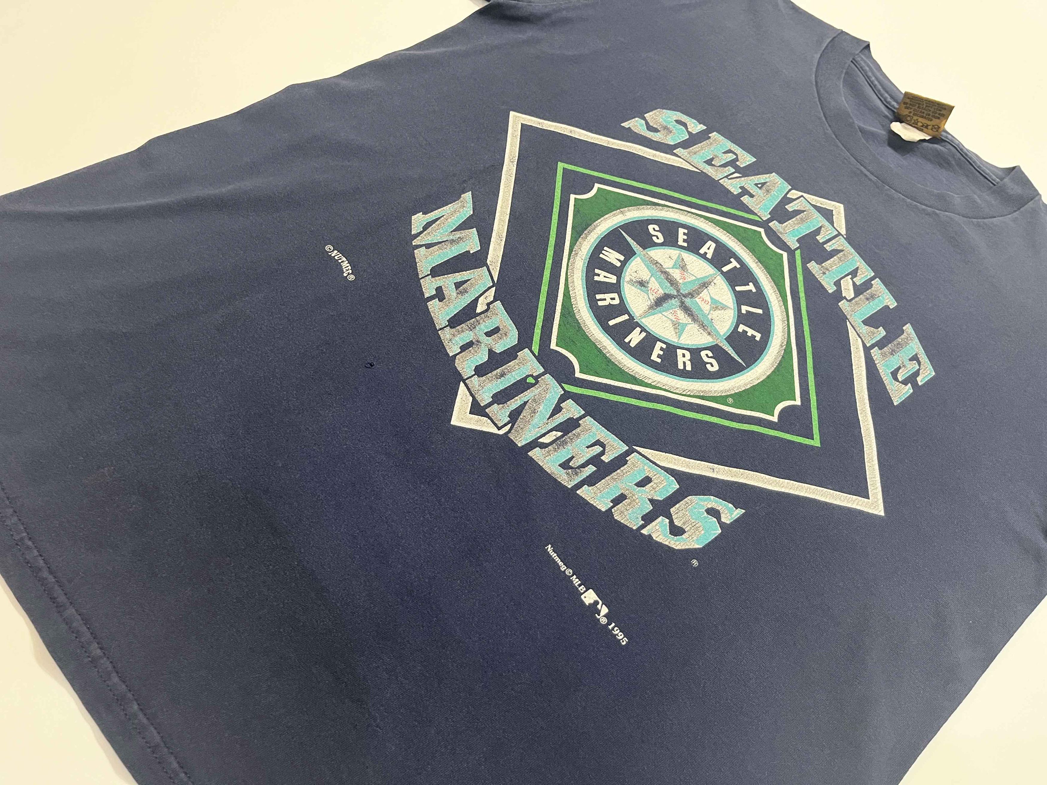 Nutmeg Vintage Nutmeg 1995 MLB Seattle Mariners Baseball T-Shirt Size US L / EU 52-54 / 3 - 5 Thumbnail